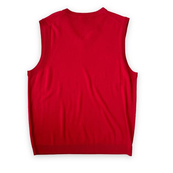 Hart Schaffner Marx Extra Fine Merino Wool Sweater Vest Mens Size 2XB Red - Picture 4 of 5